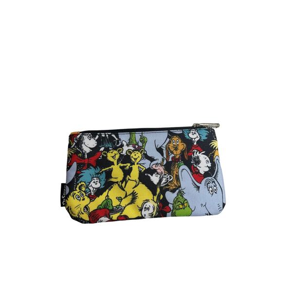 Dr. Seuss 8 x 4/12"‎ canvas zipper case makeup crayons travel NWOT - Picture 1 of 5